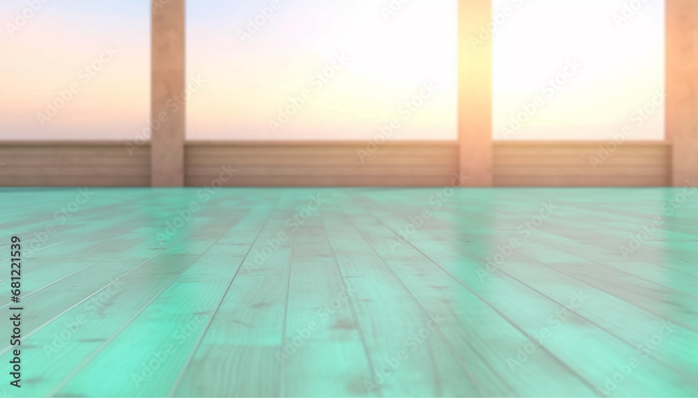 Abstract parquet flooring design in modern domestic room interior generated by AI Abstract parquet flooring design in modern domestic room interior generated by AI