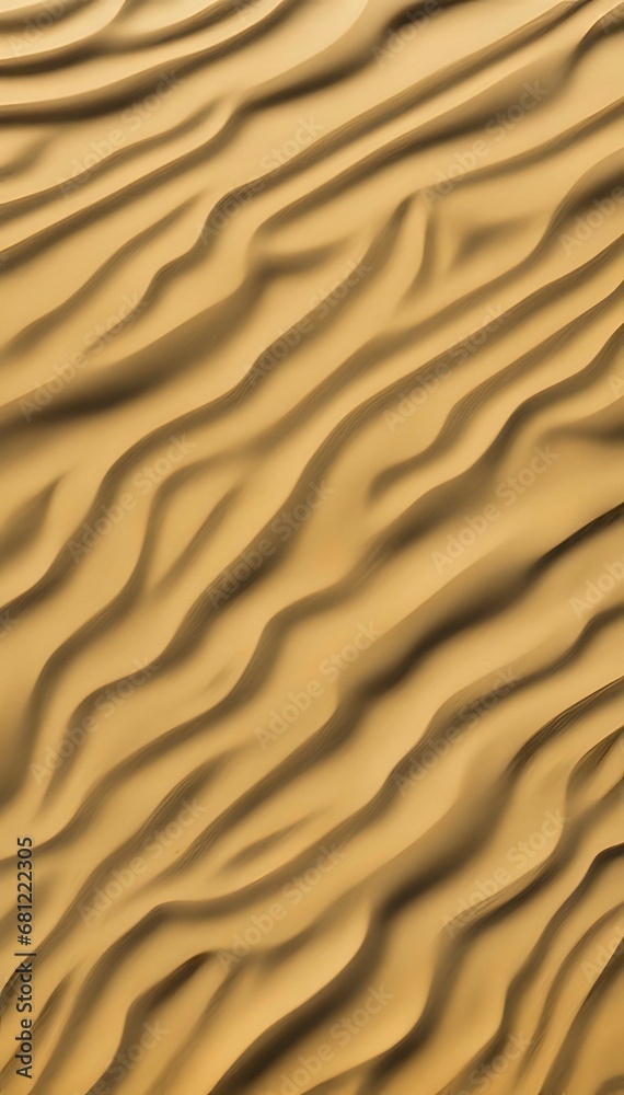 Close up of yellow sand texture background illustration with ripples. AI generated Close up of yellow sand texture background illustration with ripples. AI generated