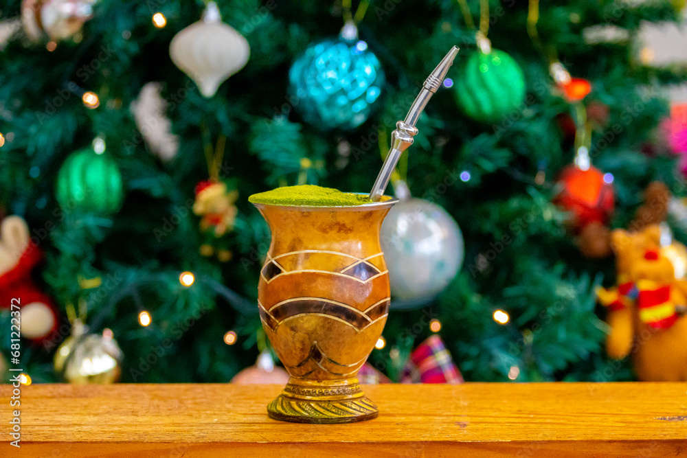 Traditional Brazilian chimarrão, a typical drink from the south of the