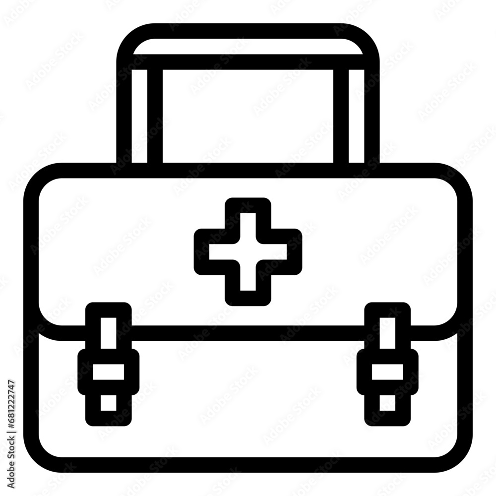 First Aid Kit black outline icon First Aid Kit black outline icon
