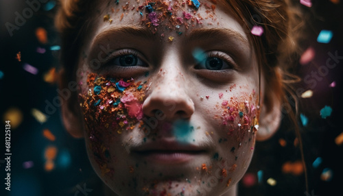 A fun, cute, and joyful celebration with girls, beauty, and glitter generated by AI