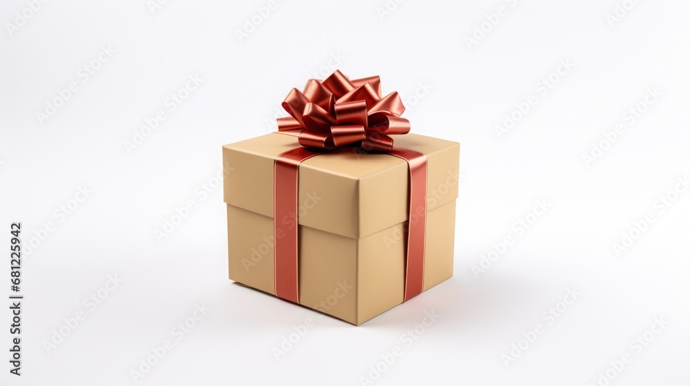 Obraz premium holiday gift box with ribbon.