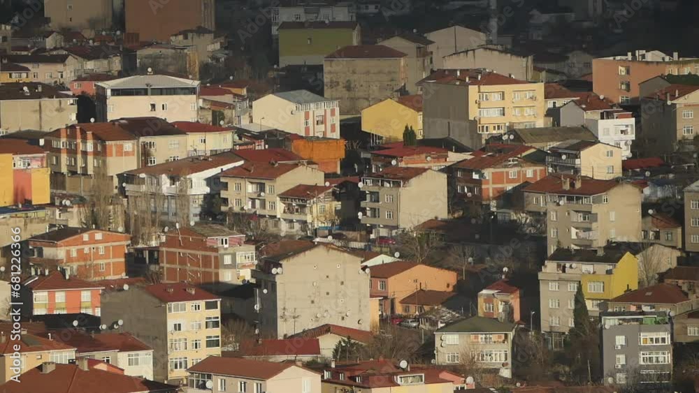 Arial View of Istanbul Asian Side Urban building blocks Arial View of Istanbul Asian Side Urban building blocks