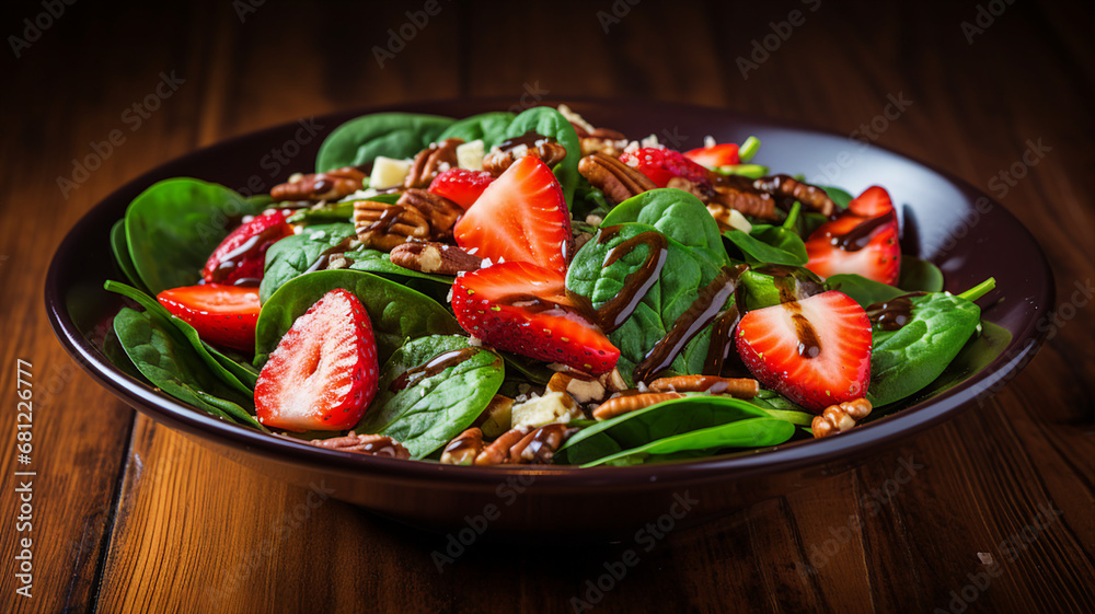 Nourishing Spinach and Strawberry Salad with Balsamic