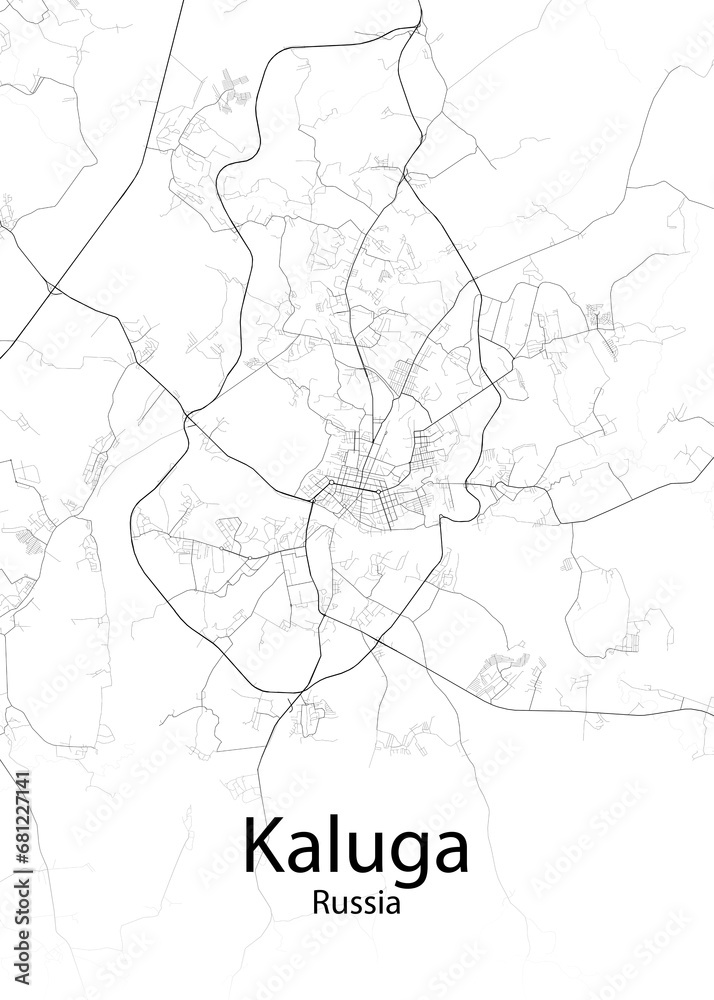 Kaluga Russia minimalist map