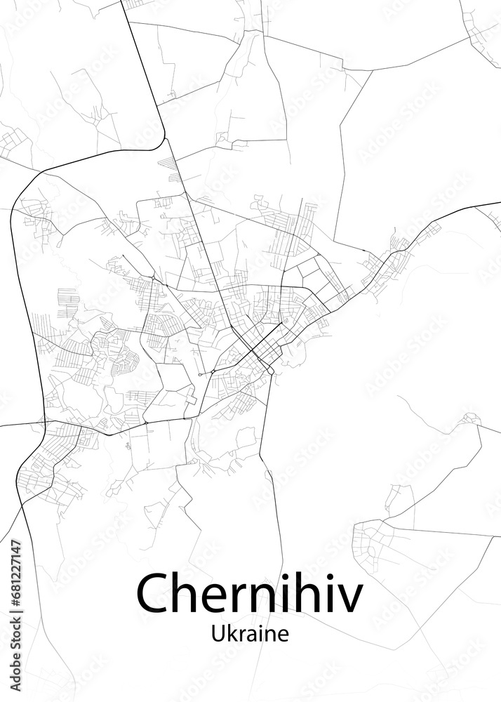 Chernihiv Ukraine minimalist map