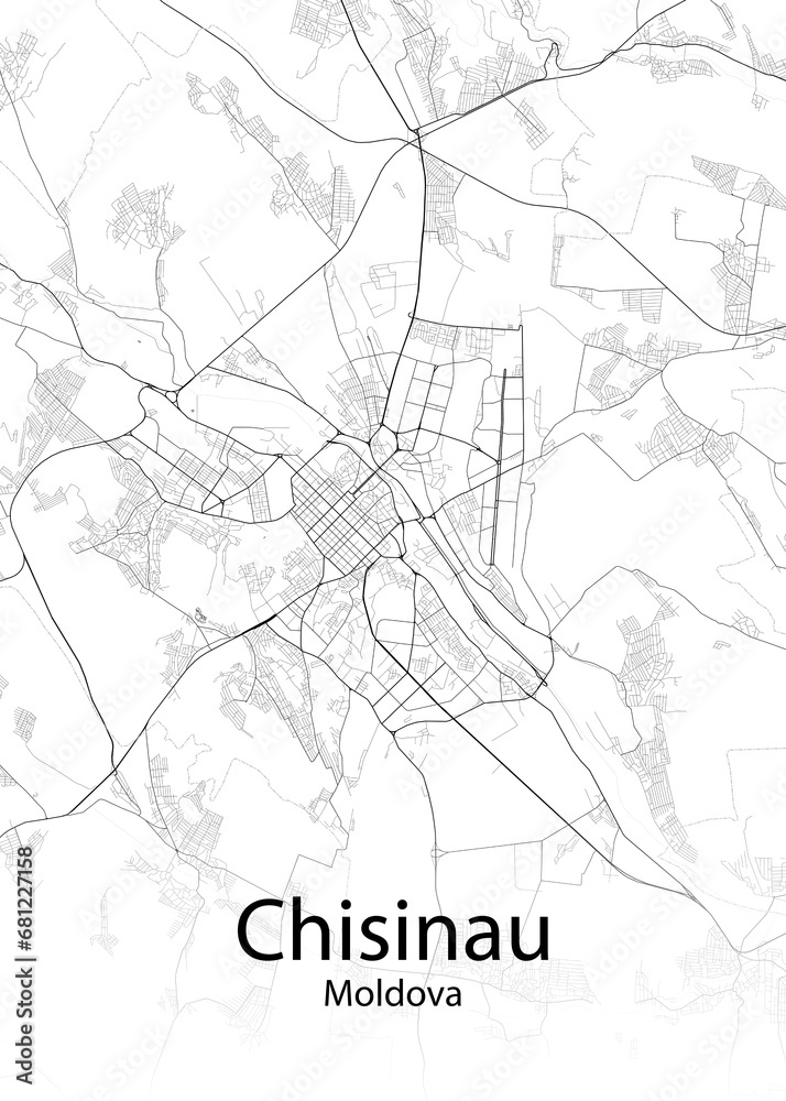 Chisinau Moldova minimalist map