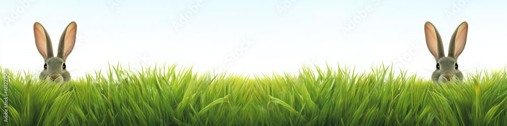 easter bunny on grass easter bunny on grass