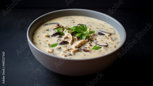 Satisfying Bowl of Creamy Chicken and Wild Rice Soup