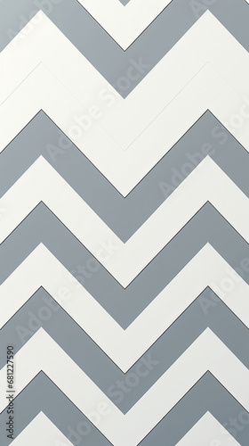 A pattern of grey and white chevron stripes running diagonally photo