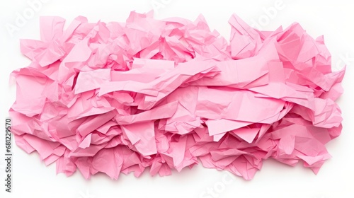 pieces of pink torn paper. © Yahor Shylau 