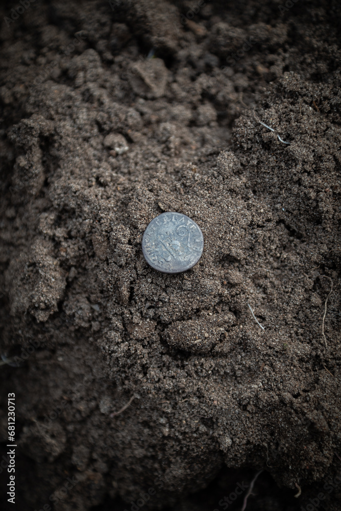 Denarius of the Roman Empire of the Emperor Nerva 1st century AD Denarius of the Roman Empire of the Emperor Nerva 1st century AD