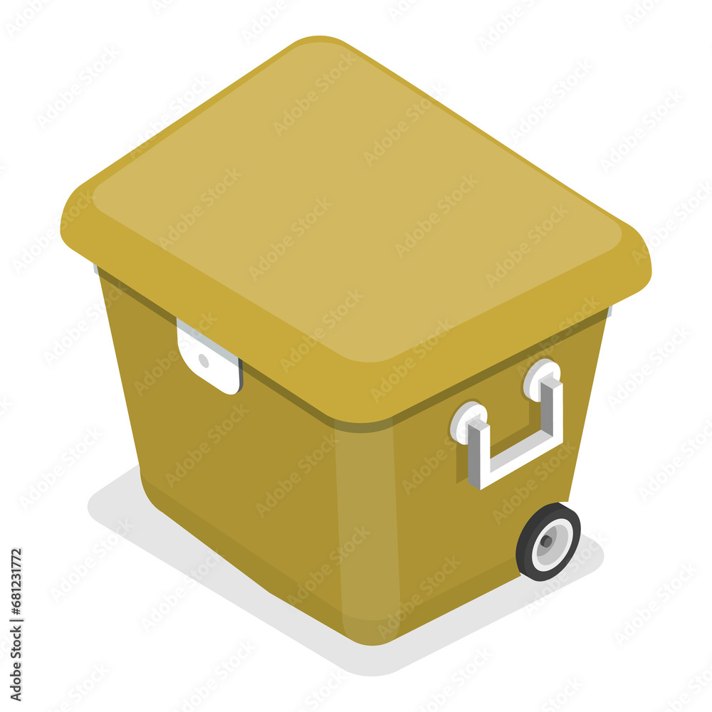 3D Isometric Flat Set of Portable Refrigerators. Item 3 3D Isometric Flat Set of Portable Refrigerators. Item 3