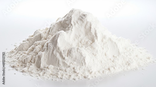mound of flour on a white background. © Yahor Shylau 