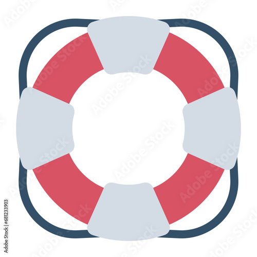 Tablou pe pânză Life Saver colorful flat icon