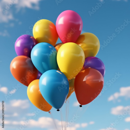 colorful balloons against the sky