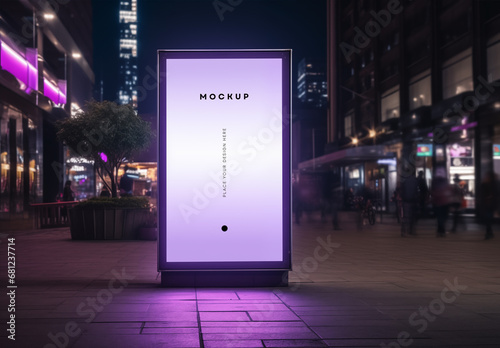 Citylight Poster Advertising Billboard Mockup Generated with AI