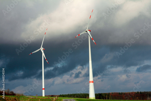 wind turbine in a field photo