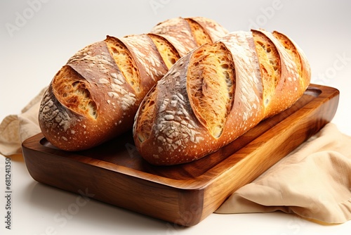 lots of fresh aromatic loafs on factory