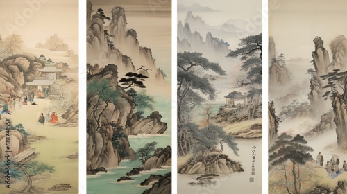 Special features traditional chinese painting original view Ai generated art