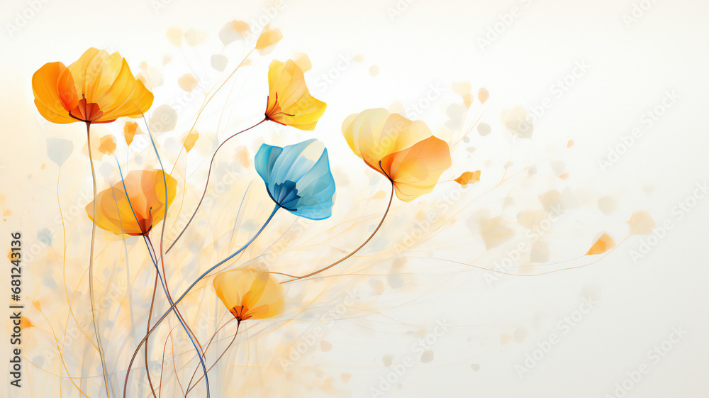 flowers in the grass.Autumn abstract background with organic lines and textures on white background. Autumn floral detail. Abstract floral organic wallpaper background