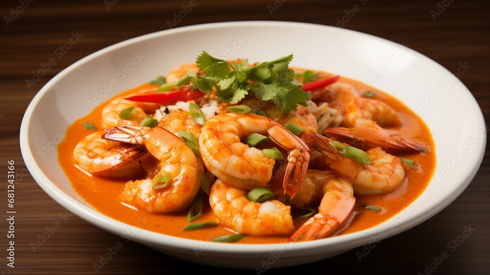 Spicy Thai Red Curry with Shrimp and Coconut Milk Spicy Thai Red Curry with Shrimp and Coconut Milk