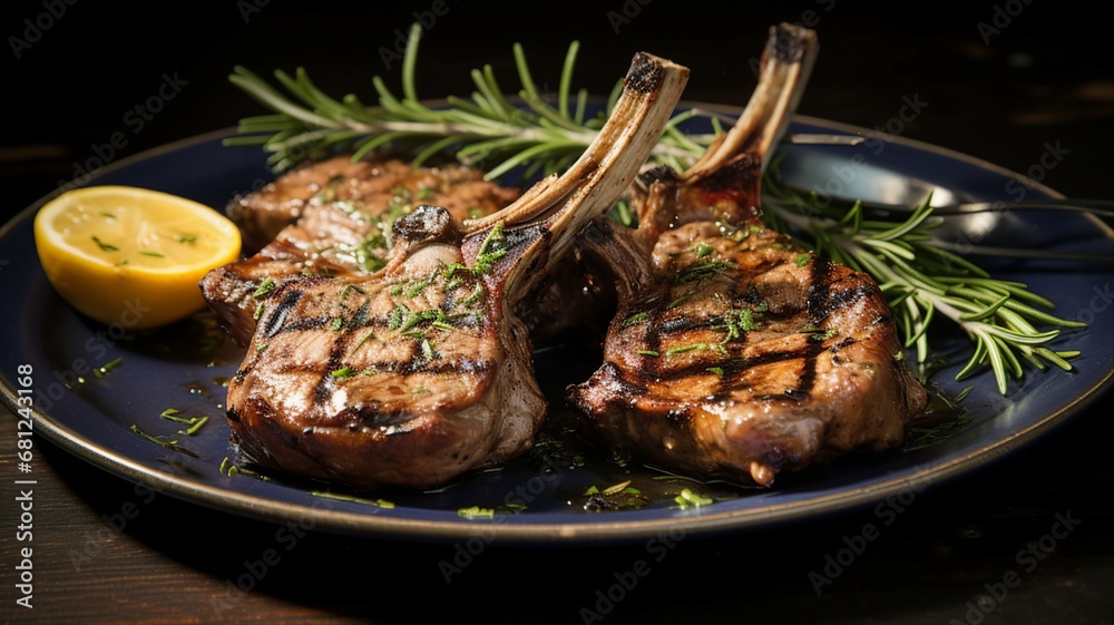 Succulent Grilled Lamb Chops with Rosemary Infusion Succulent Grilled Lamb Chops with Rosemary Infusion