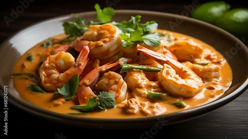 Spicy Thai Red Curry with Shrimp and Coconut Milk