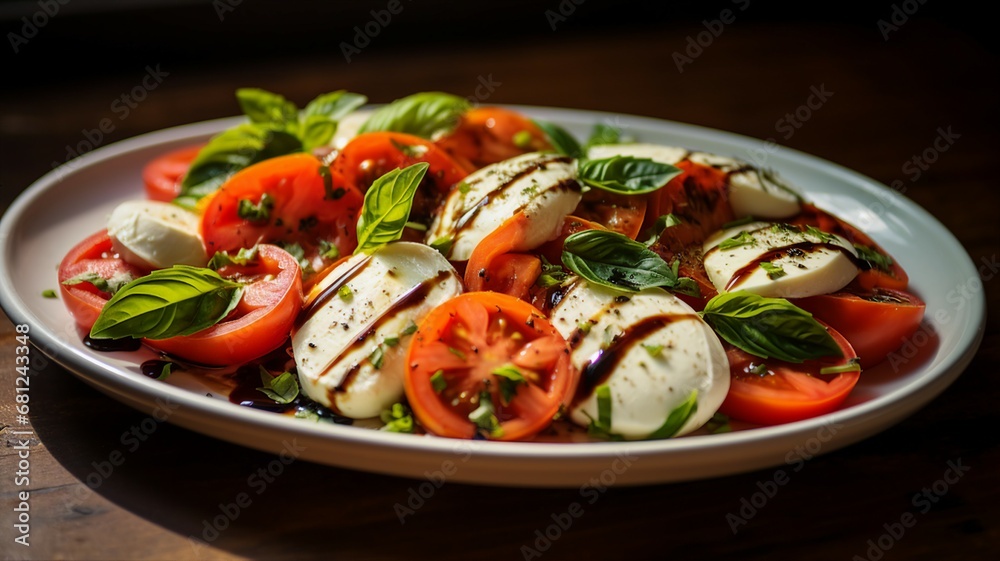 Vibrant Caprese Salad with Fresh Tomatoes and Mozzarella