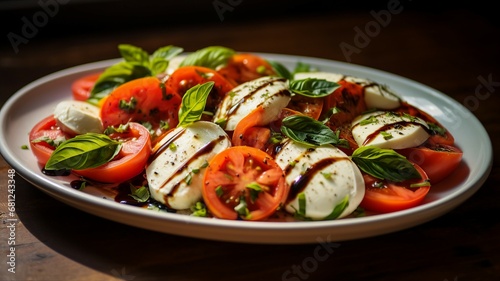 Vibrant Caprese Salad with Fresh Tomatoes and Mozzarella