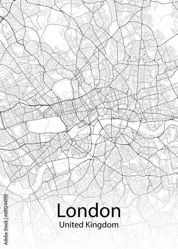 London United Kingdom minimalist map