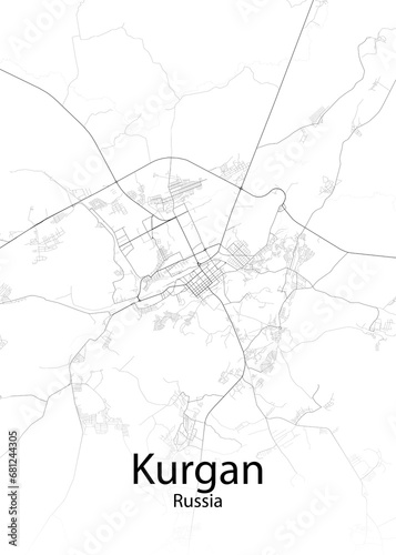 Kurgan Russia minimalist map