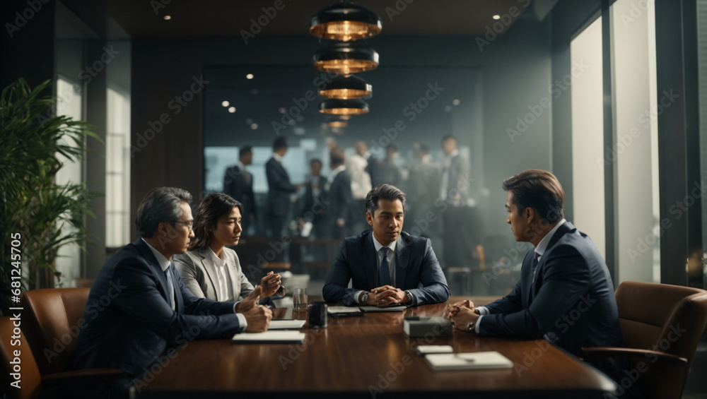business meeting in a meeting