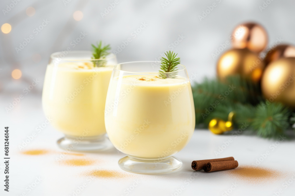 Eggnog cocktail , Christmas festive drink Eggnog cocktail , Christmas festive drink