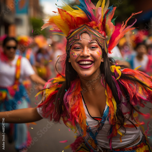 Colombian festivities, colorful months of the year, Christmas, Feria de Cal, explosion of music and color, enjoy the famous Carnavales de Barranquilla. happy, emotion, incredible beautiful photo