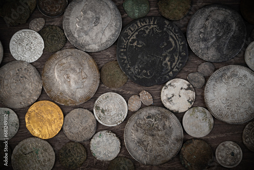 Coins of different countries and periods