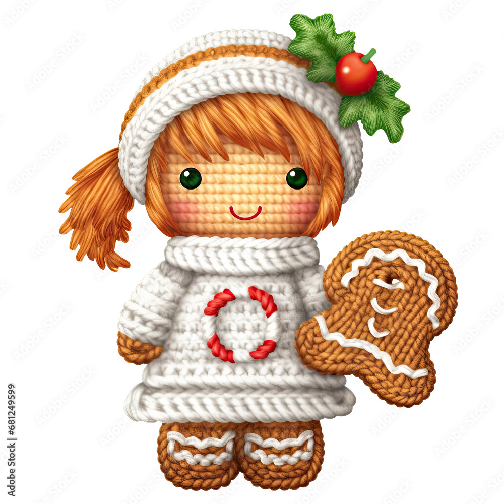 Fototapeta premium winter cute child with christmas decoration