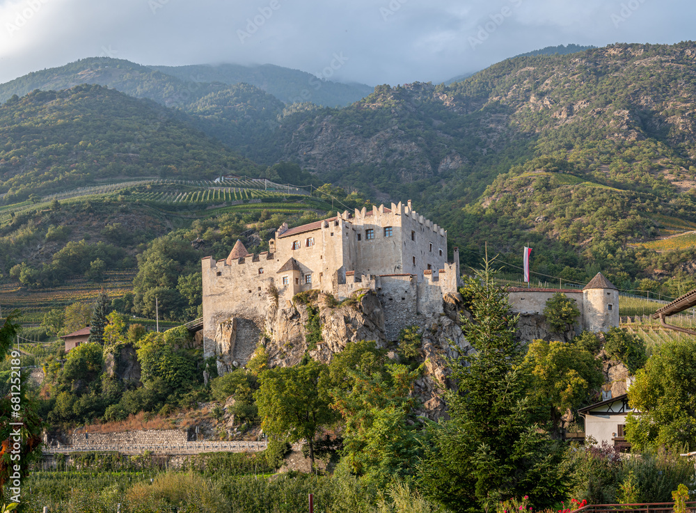 The medieval castle of Castelbello Ciardes (German: Schloss Kastelbell), South Tyrol, Trentino Alto Adige Südtirol, Italy