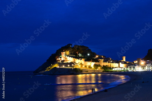 Blue hour in Tossa de Mar fortified old town