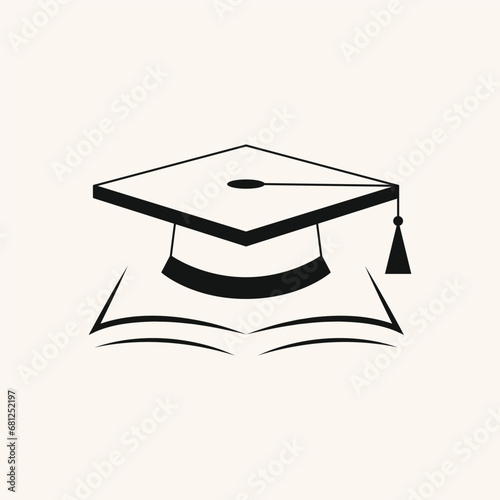 Elevate your education brand with our vector university hat and book logo. Symbolizing knowledge and achievement, it's a timeless emblem of learning.