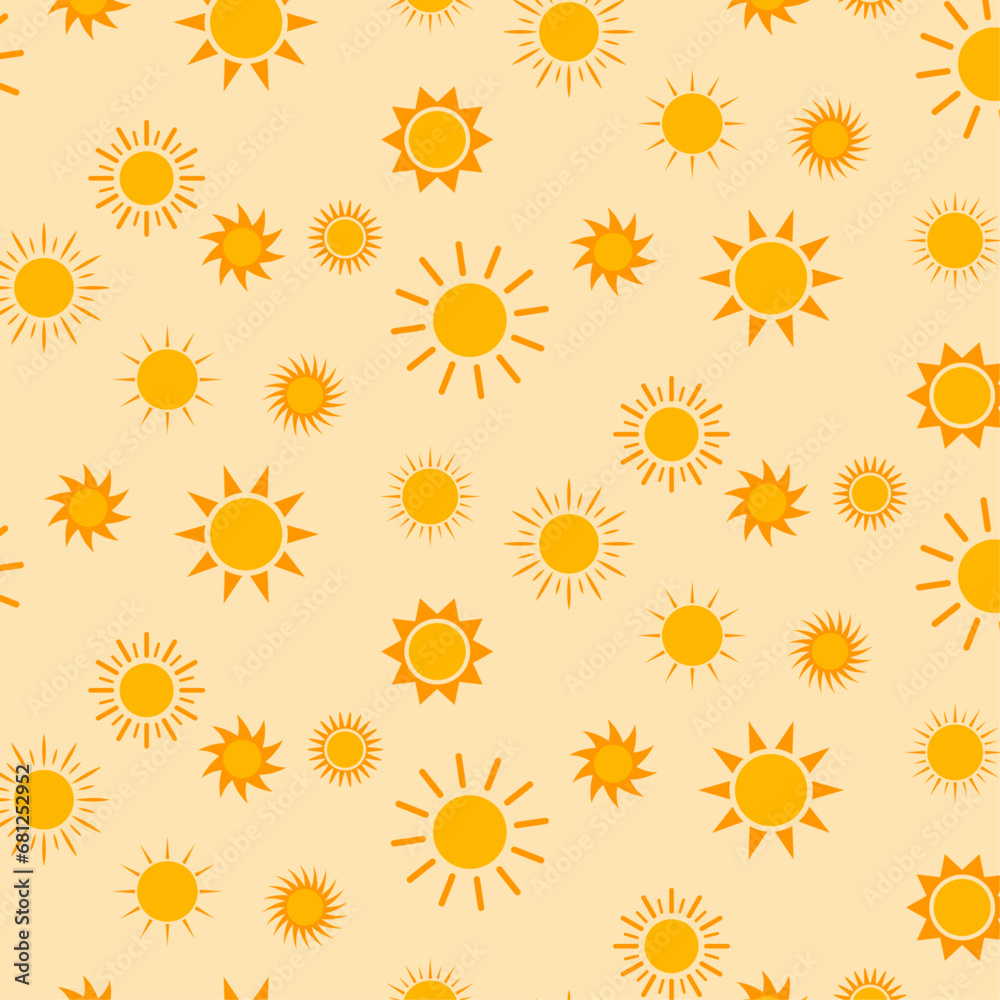 seamless pattern sun vector illustration, summer sunlight sky, for printing shirts. seamless pattern sun vector illustration, summer sunlight sky, for printing shirts.