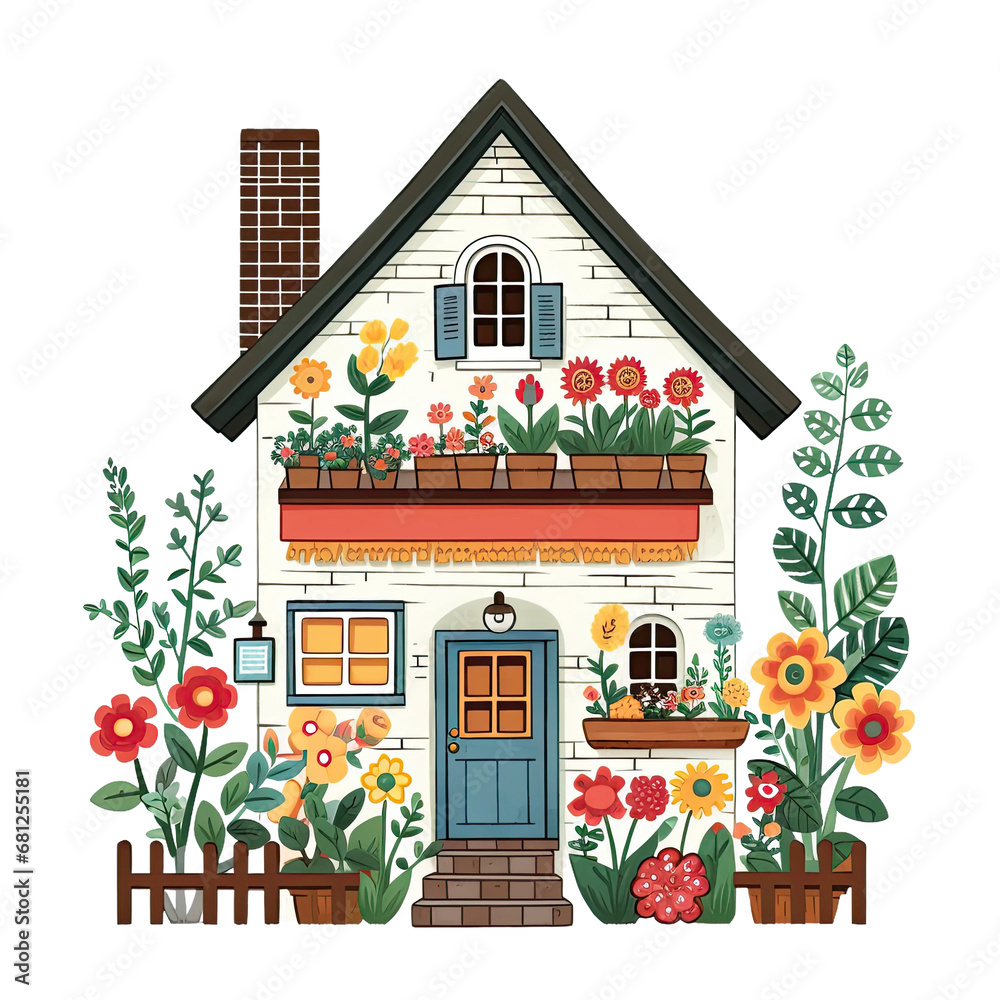 house in the garden house in the garden