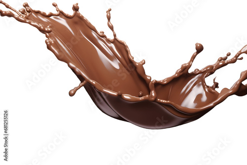 Chocolate splash with transparant background  photo