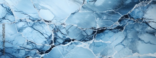Blue and White Marble Surface: Intricate Patterns and Textures