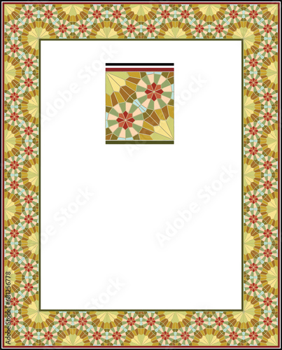 Calligraphy Tazhib is a beautiful art used to decorate and embellish the margins of books and printed artworks.