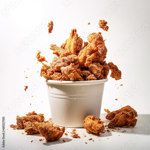 fried chicken food with white background u