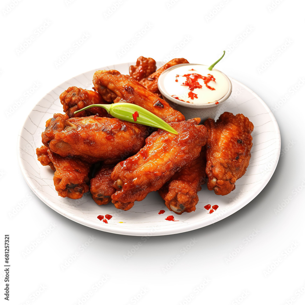 fried chicken food with white background n fried chicken food with white background n