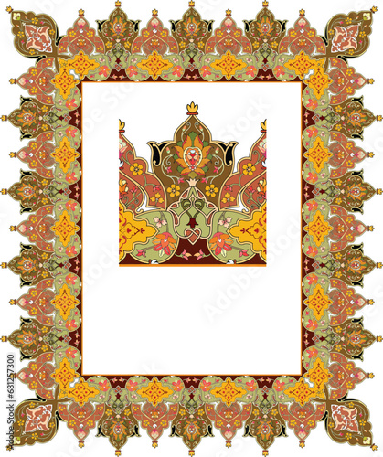 Calligraphy Tazhib is a beautiful art used to decorate and embellish the margins of books and printed artworks.