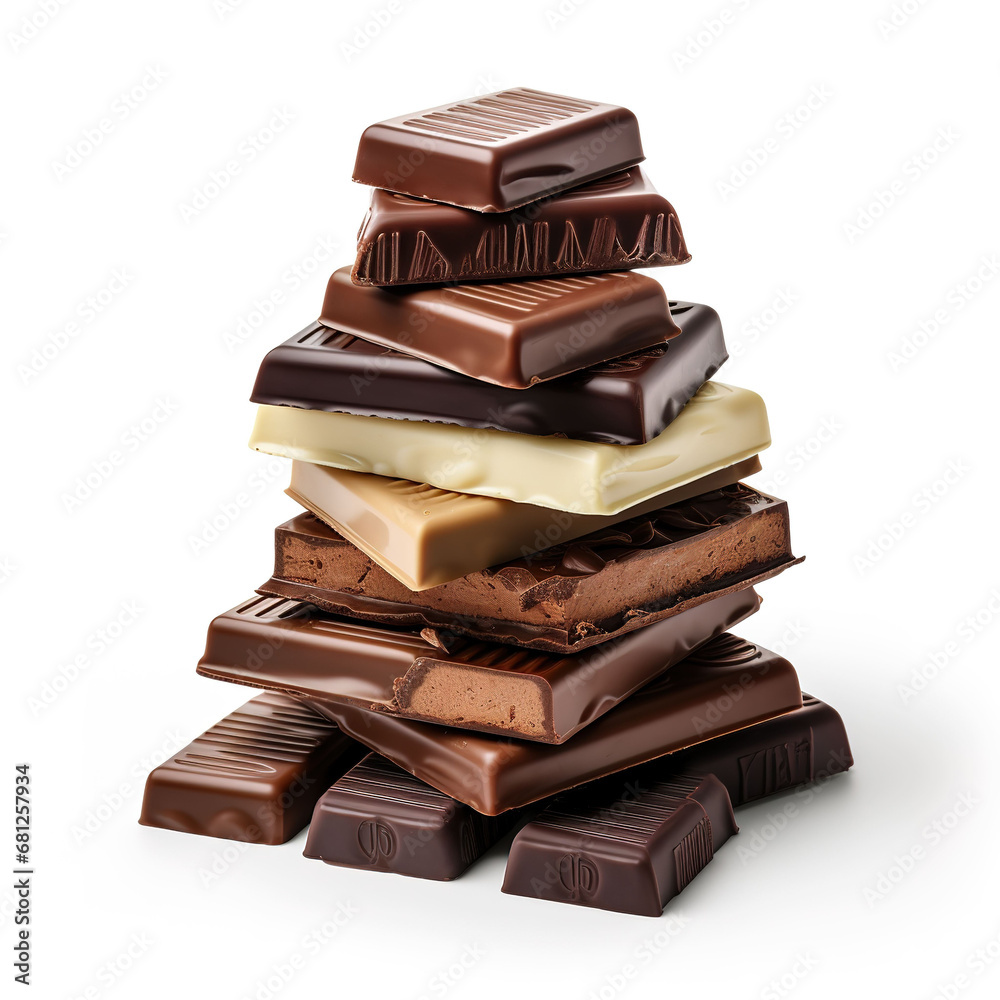 artistically arranged assortment of chocolate artistically arranged assortment of chocolate