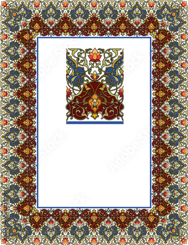 Calligraphy Tazhib is a beautiful art used to decorate and embellish the margins of books and printed artworks.